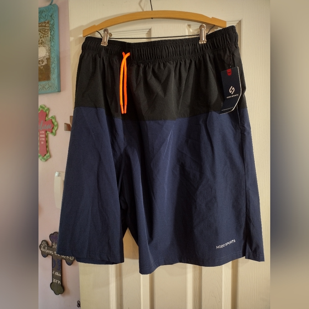 Hodo Sports Men's Drawstrings Swim Shorts Trunks Lined. Size 6X Color block